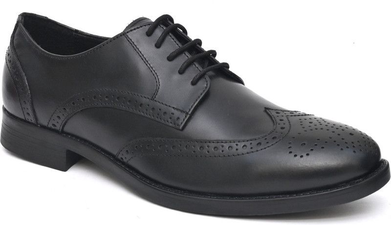 Formal School Shoes Lace Up For Men  (Black)