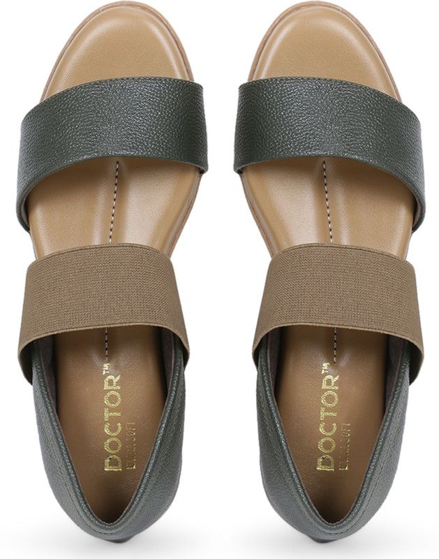 Women Olive Flats Sandal