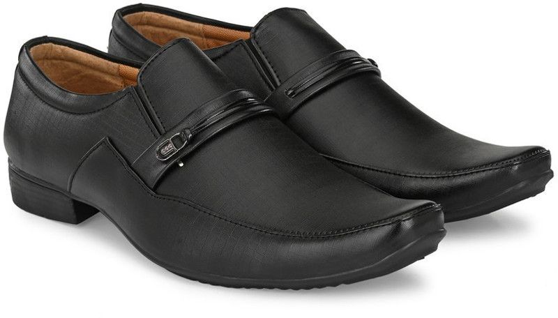 Absolutee Shoes dress shoes part wear latest formal Slip On For Men  (Black, Grey)