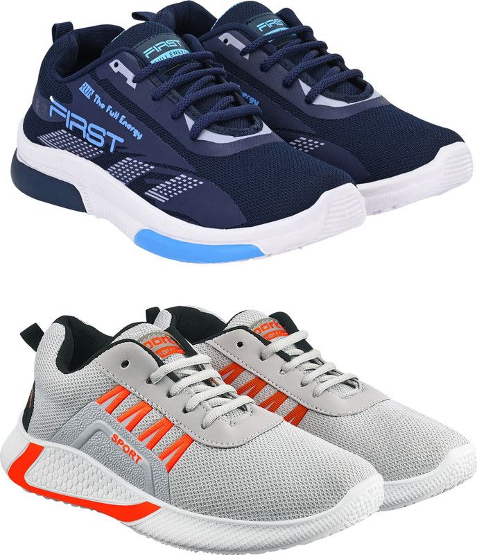 Trendy Shoes For Men Pack Of 2 Running Shoes For Men  (Multicolor)