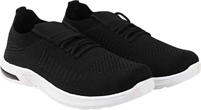 390MYSOCKS031_NEW Lace Up For Women  (Black, White)