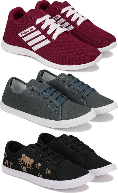 shoes For Women (Multicolor Pack of 3) Combo Walking Shoes For Women  (Multicolor)