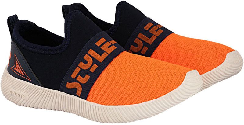 SB03 Slip On Sneakers For Men  (Orange)