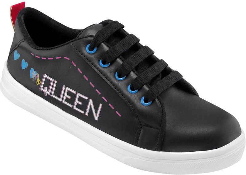 Perfect Stylish Girl Printed Sneakers For Women  (Black)