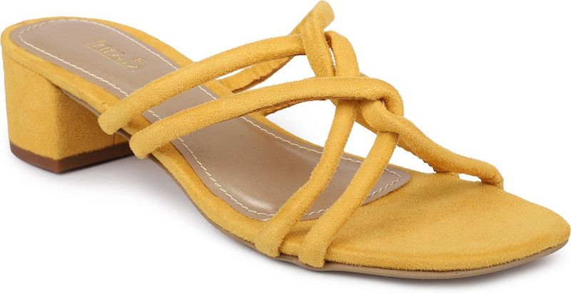 Women Yellow Heels Sandal