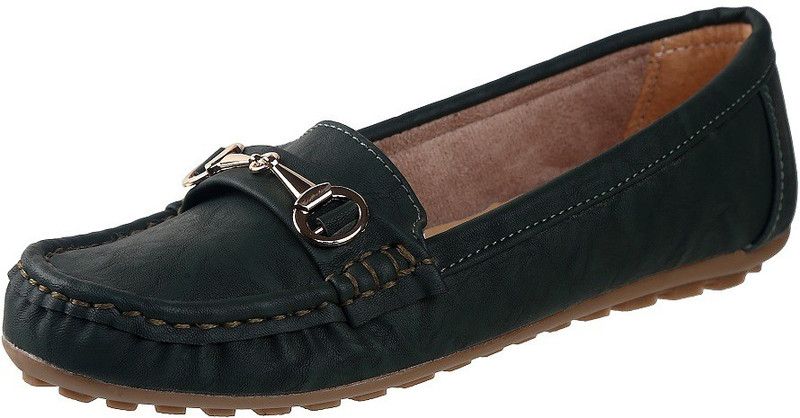 YEPPLO New Latest Stylish Casual Trendy Loafers For Women  (Green)