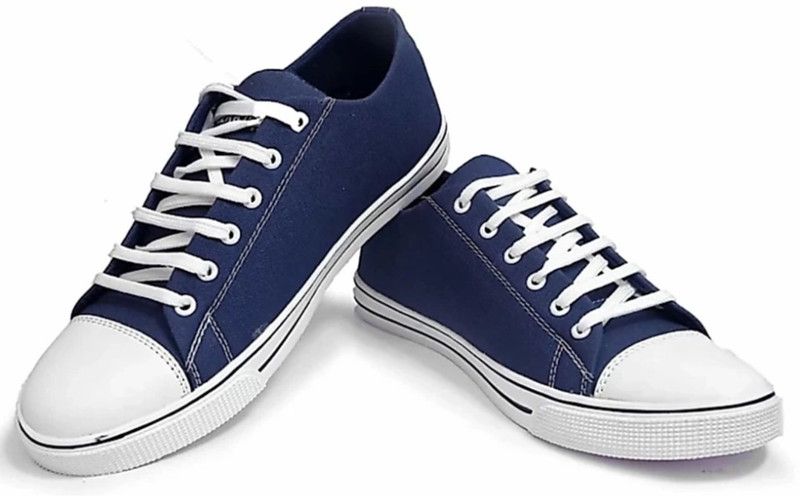 Canvas Shoes For Men  (Blue, White)