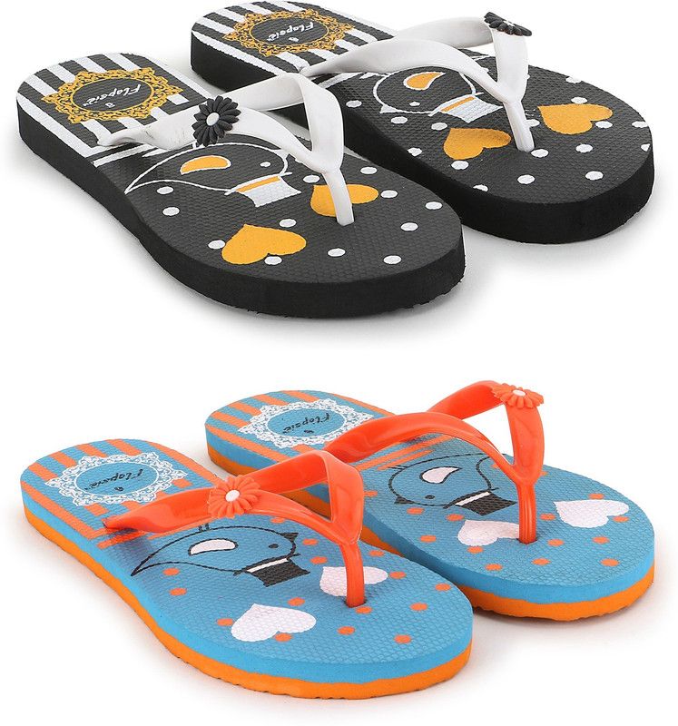 Slippers  (Black, Orange 6)