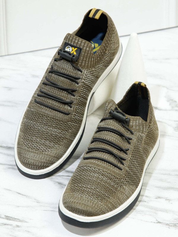 Lace-Up Casual Shoes Casuals For Men  (Olive)