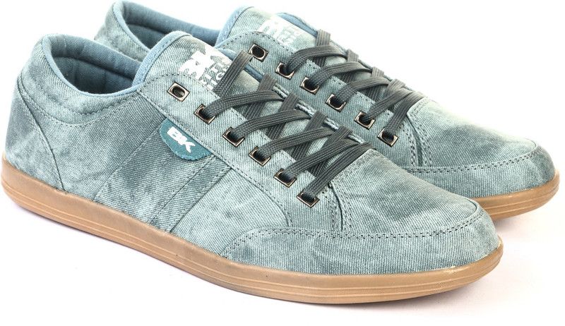 KUNZO Canvas Shoes For Men  (Green)
