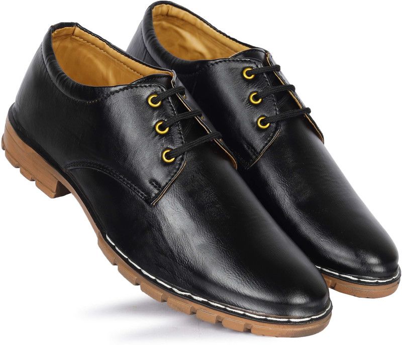 StreetLook Best Quality & Attractive Lace up Shoes For Men's & Boy's Lace Up For Men  (Black)