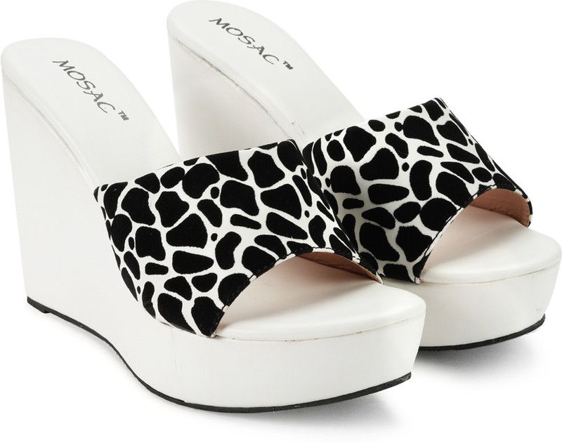 Women White, Black Heels
