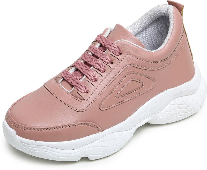 Shoes for Women & Girls New Stylish Fancy Casual & Party Wear New Model Fancy Sneakers For Women  (Pink, White)