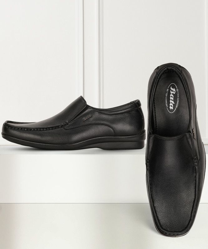Viho Slip On Sneakers For Men  (Black)