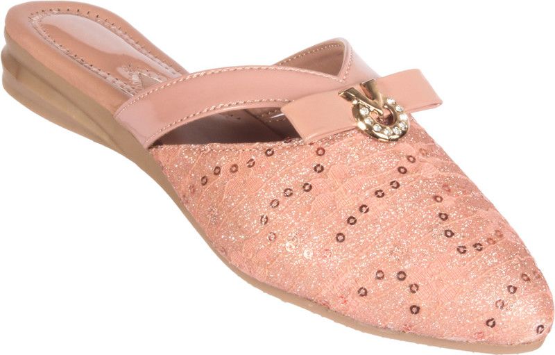 Footster Comfortable Flat Back Open Bellies for Women Girls Casuals For Women  (Pink)