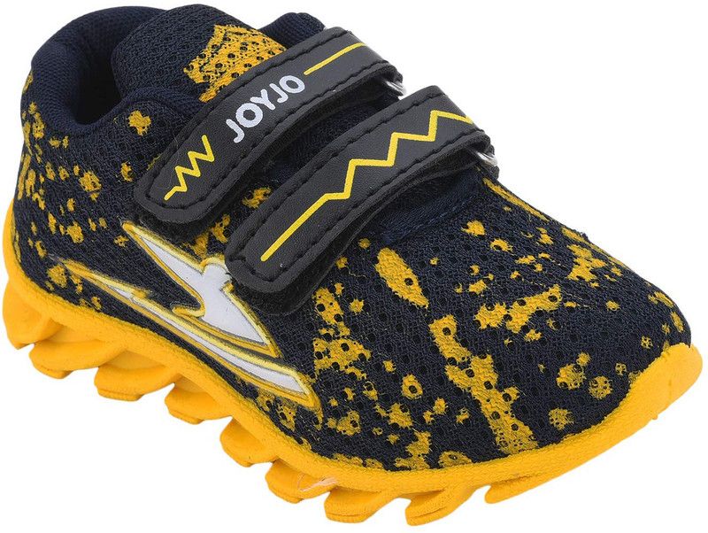 Boys & Girls Velcro Running Shoes  (Yellow)