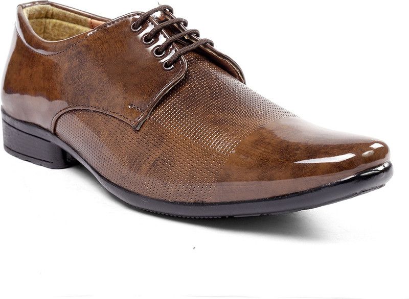 Men Synthetic Leather Formal Shoes-ZR-055 Lace Up For Men  (Tan)