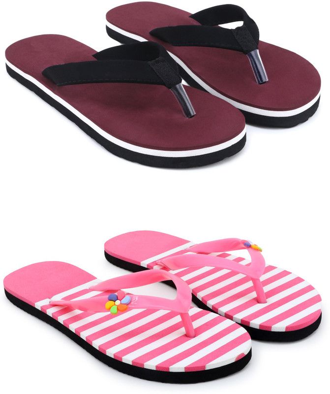 Slippers  (Maroon, Pink 7)