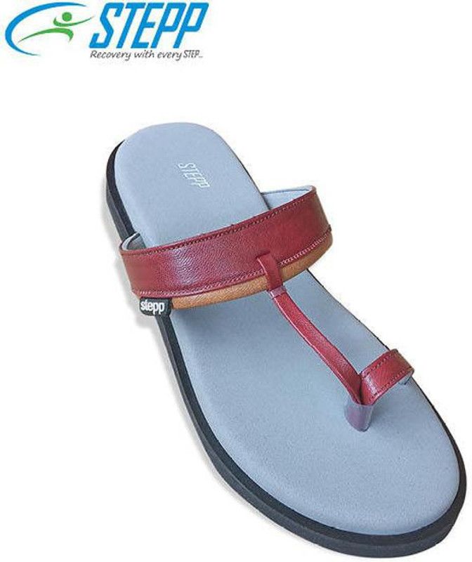 Women Red, Beige Flats Sandal