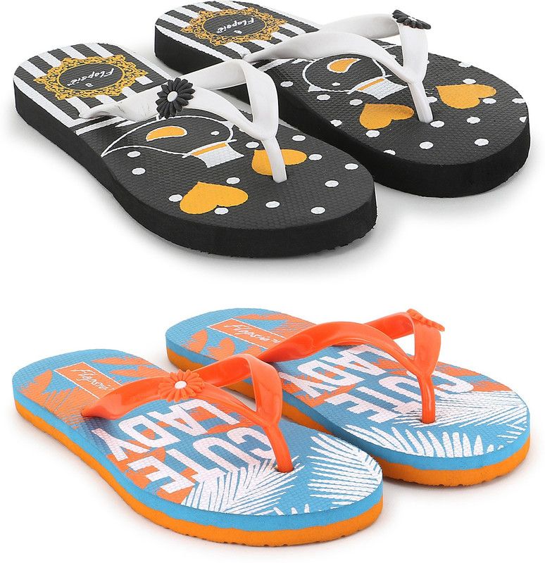 Slippers  (Black, Orange 4)