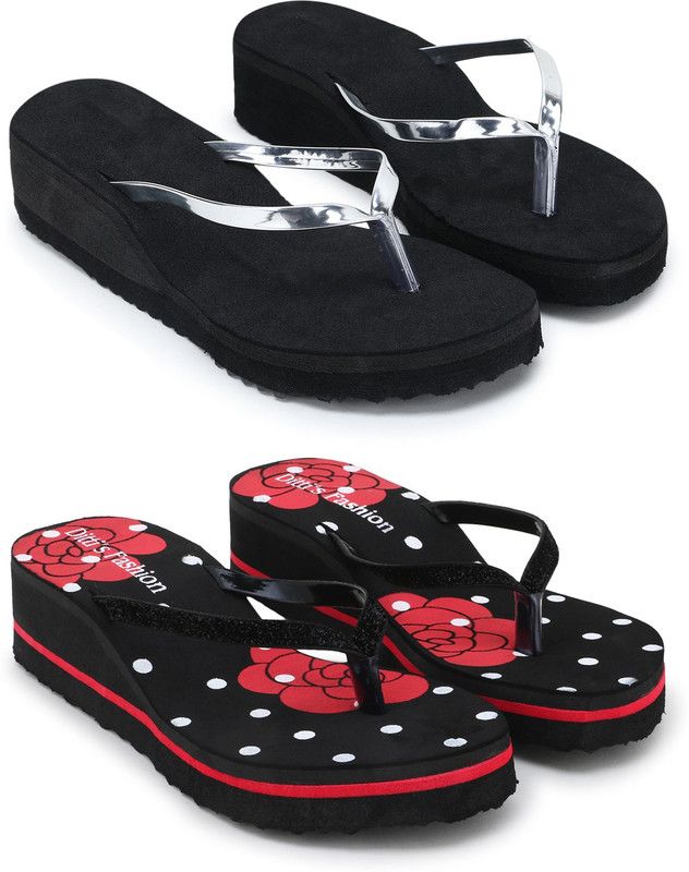 Slippers  (Silver, Red 6)