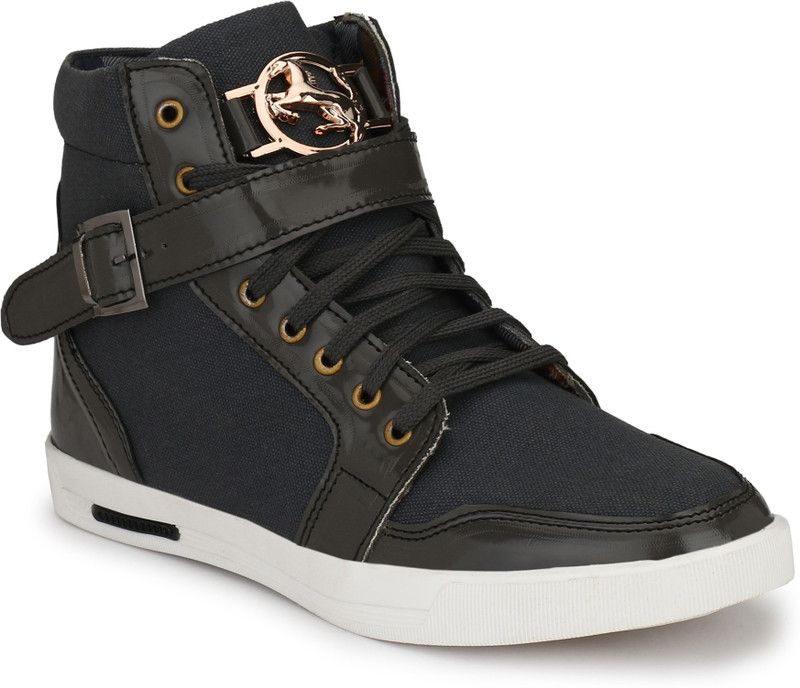Premium High Top High Tops For Men  (Black)