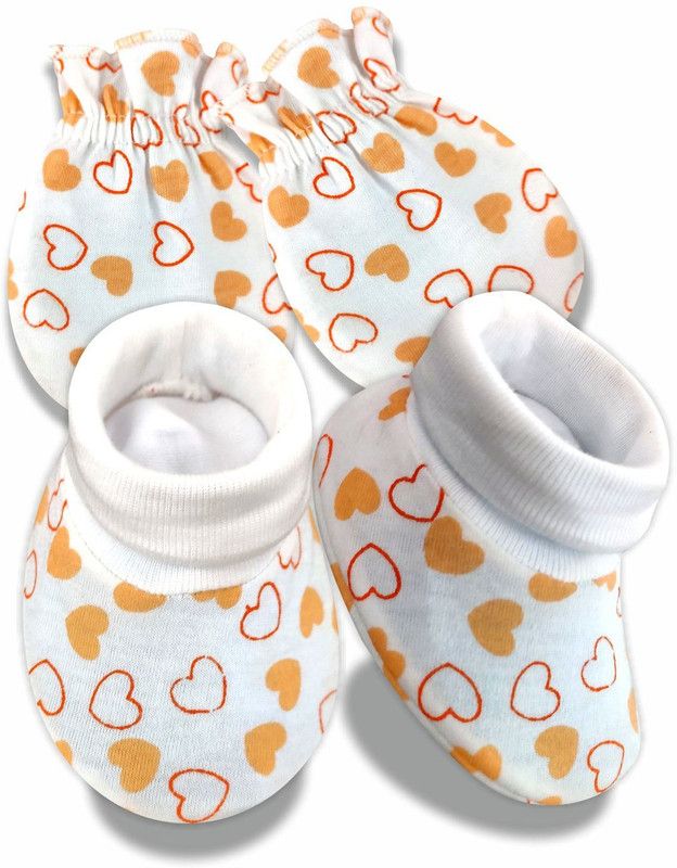 Booties  (Toe to Heel Length - 10 cm, Orange)