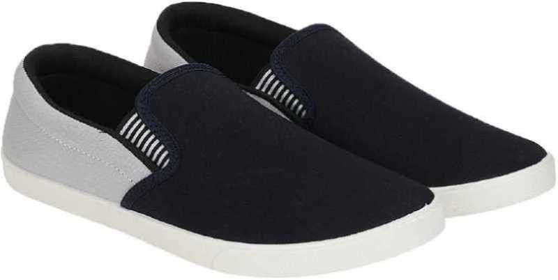 smart shoes|black shoes|sports shoe for men|running shoes|loafers|sneakers Slip On Sneakers For Men  (Grey, Black)