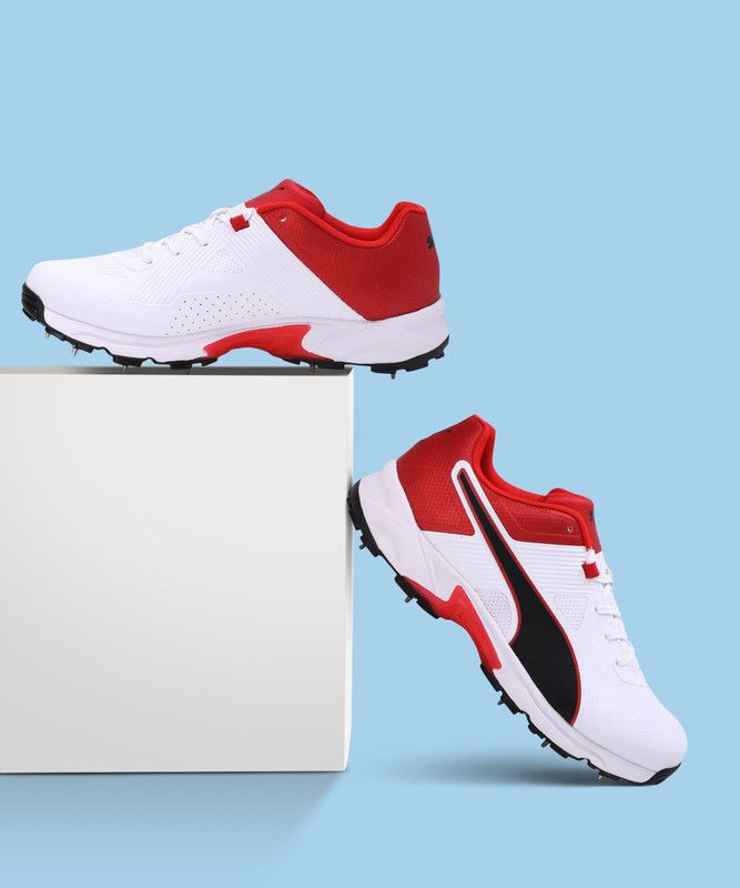 Spike 19.1 Cricket Shoes For Men  (White)