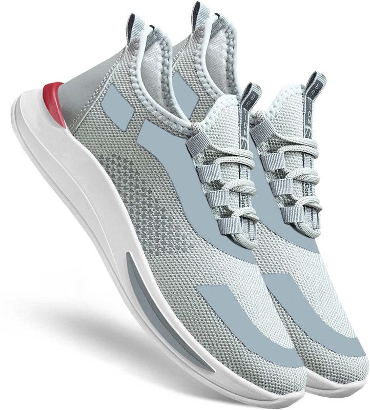 Trendy Sports Running Running Shoes For Men  (Grey)