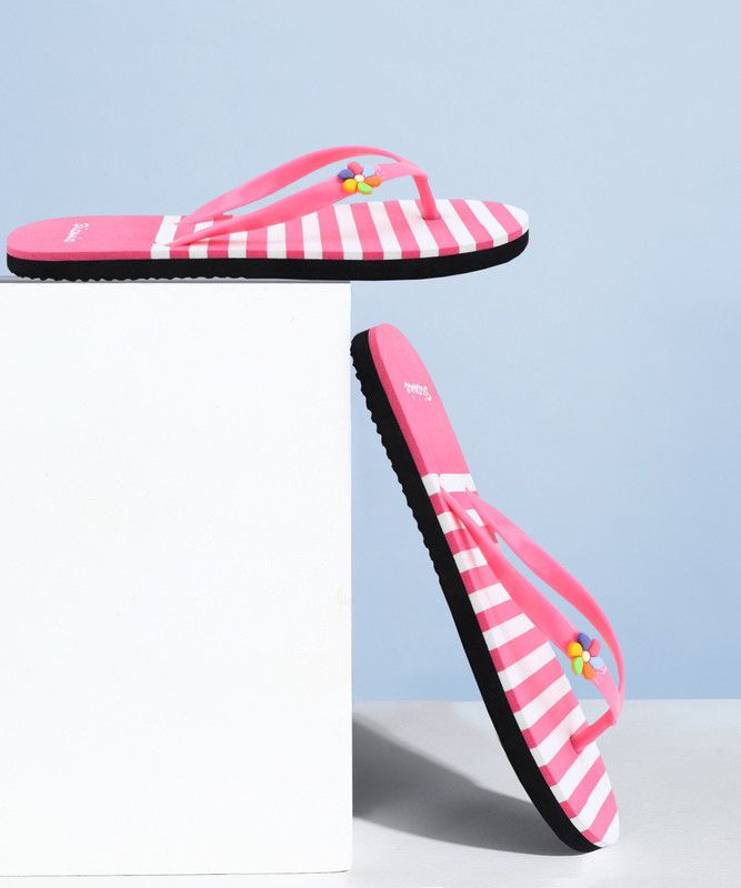 for Women Combo of 2 Slippers / Flip Flop Slippers  (Pink 8)