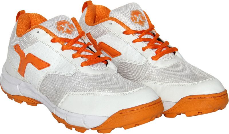 Cricket Shoes For Men  (White, Orange)
