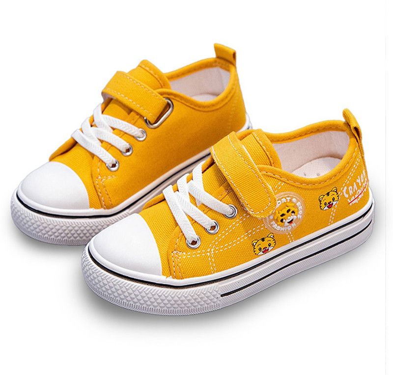 Velcro Sneakers For Girls  (Beige)