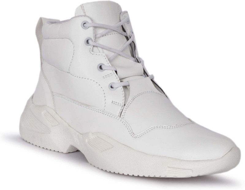Boots for men High Tops For Men  (White)