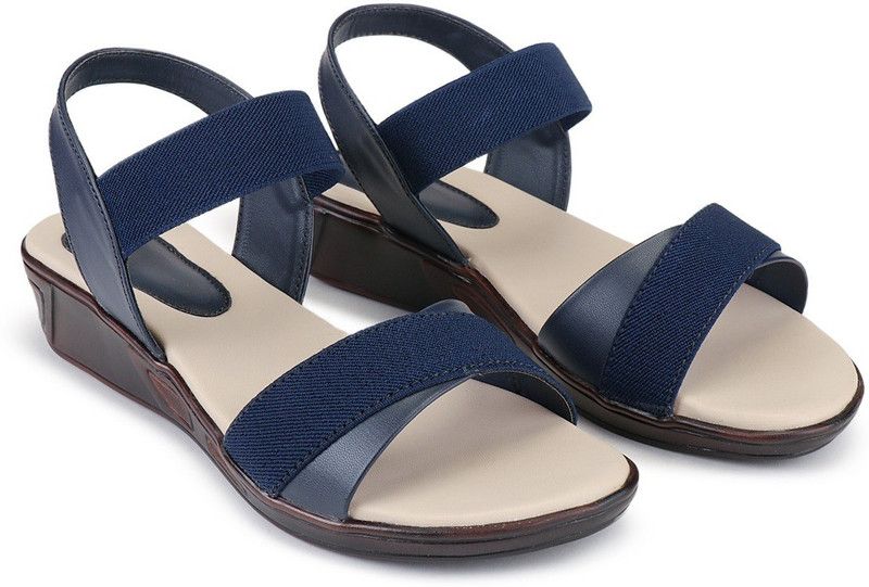 Women Blue, Beige, Brown Heels Sandal