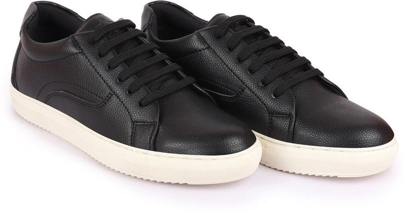 Classic Outdoor Lace Up Sneakers For Men  (Black)