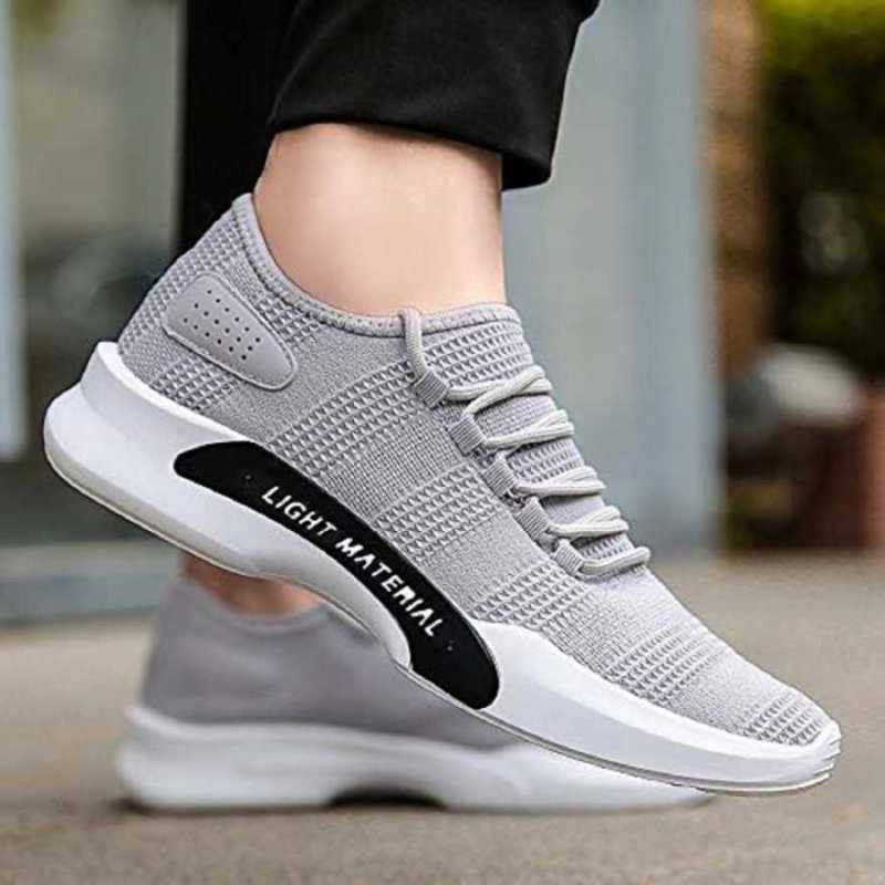 Fashionable Mens Black Sports Shoes For Running, Gyming, Walking, Cycling, Jogging, Bowling, Cricket, Dancing And outdoor Casual Shoes. Running Shoes For Men  (Grey)