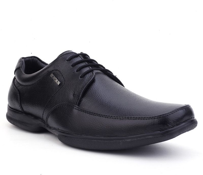100% Genuine Leather Comfortable Stylish Formal Lace Up Shoes For Men Lace Up For Men  (Black)