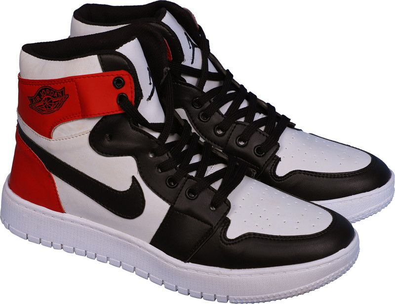ZAMCSRD02 High Tops Sneakers For Men (Red) Casuals For Men  (Red)
