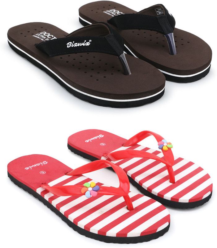 Slippers  (Brown, Red 6)