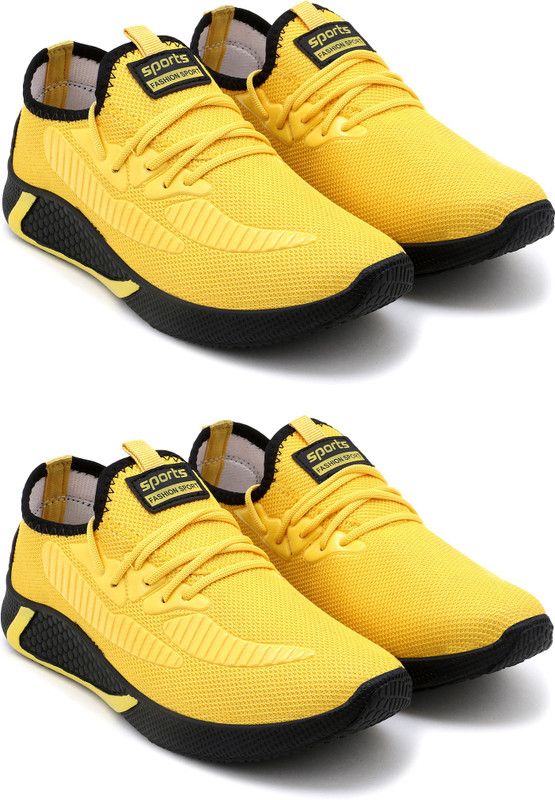 Stylish & Comfortable Cricket, Tennis, Walking Running Shoes For Men  (Yellow)