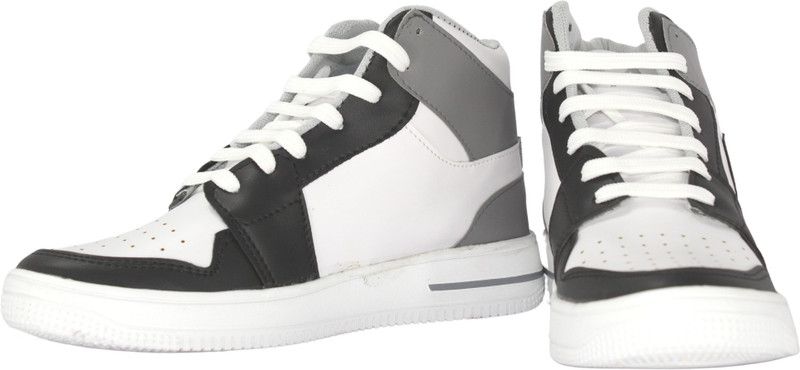 High Top For Men | Shoes for Men High Tops For Men  (Grey, White)