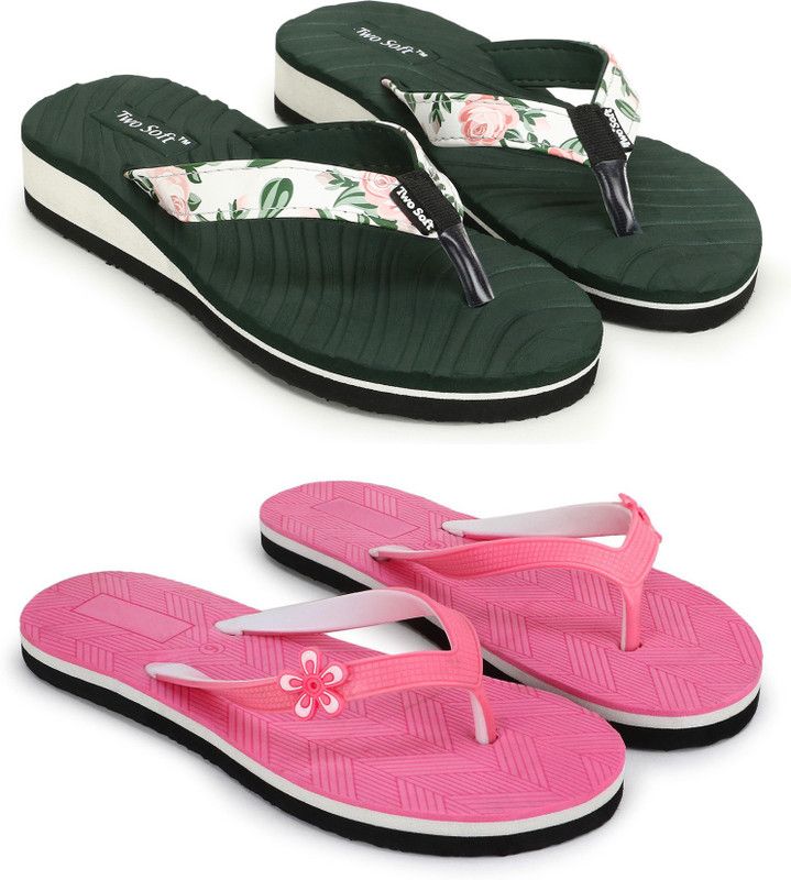 Slippers  (Green, Pink 6)