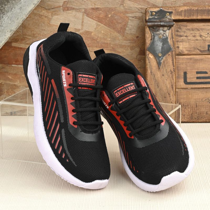 Stylish Comfortable Lightweight, Breathable Casual Shoes Sneakers For Men  (Black)