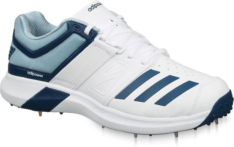 Adipower Vector Cricket Shoes For Men  (White)