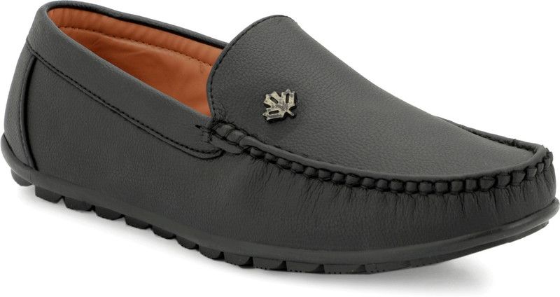 Synthetic Leather Casual Shoes Loafers For Men  (Black)