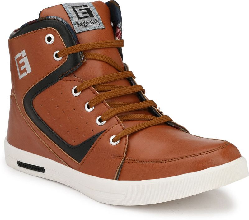 Ankle Length High Tops For Men  (Tan)