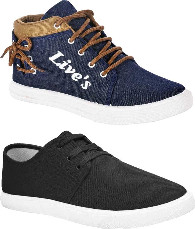 Men 201 & Cubic-1 Combo Pack of 2 Casual High Tops For Men  (Multicolor)