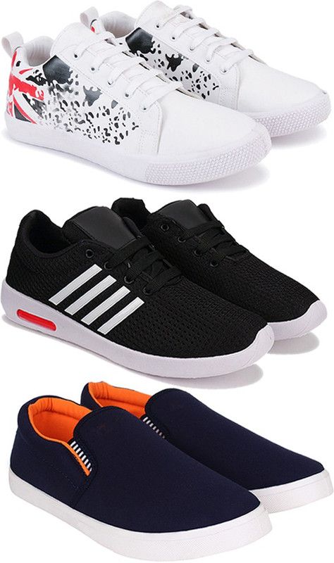 Earton Casual Shoes For Men Waliking , Sneakers, Canvas Multicolour Pack Of 255 Sneakers For Men  (Multicolor)