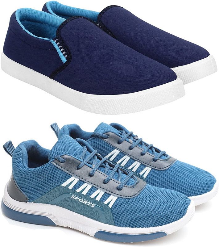 Stylish Comfortable Men Sports,outdoor walking,Running Shoes Combo Pack of 2 Running Shoes For Men  (Blue)